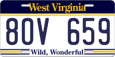 WV license plate 8OV659