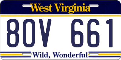 WV license plate 8OV661
