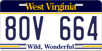 WV license plate 8OV664
