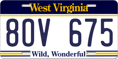 WV license plate 8OV675