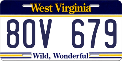WV license plate 8OV679