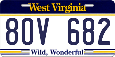 WV license plate 8OV682