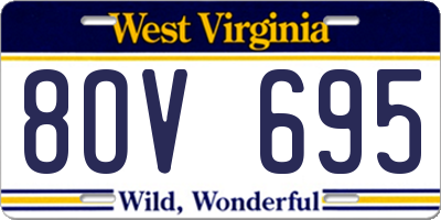 WV license plate 8OV695
