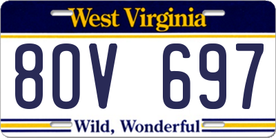 WV license plate 8OV697