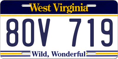 WV license plate 8OV719