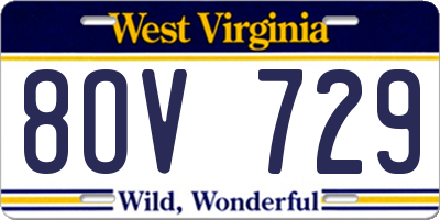 WV license plate 8OV729