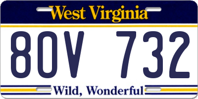WV license plate 8OV732