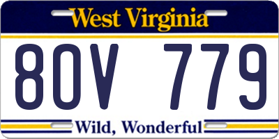 WV license plate 8OV779