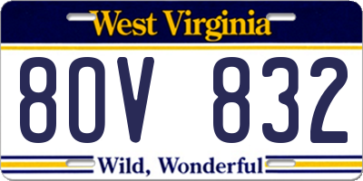 WV license plate 8OV832