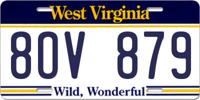 WV license plate 8OV879