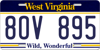 WV license plate 8OV895
