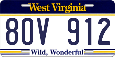 WV license plate 8OV912