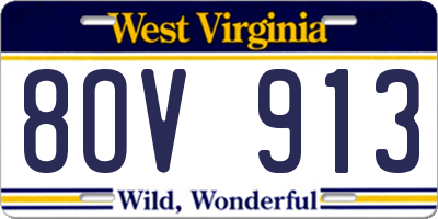 WV license plate 8OV913