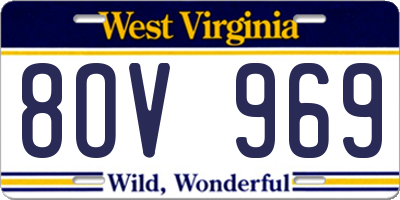 WV license plate 8OV969