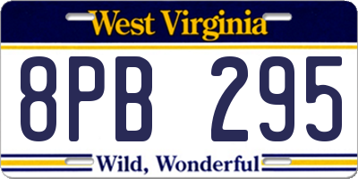 WV license plate 8PB295