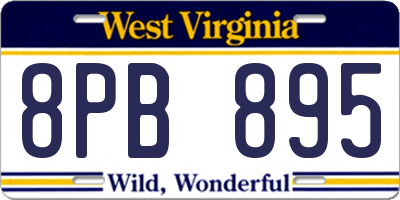 WV license plate 8PB895