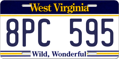 WV license plate 8PC595