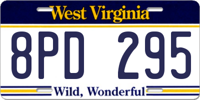 WV license plate 8PD295