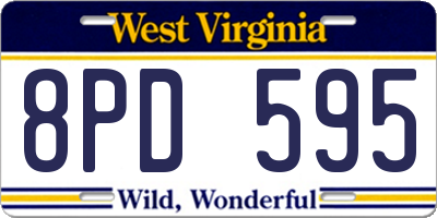 WV license plate 8PD595