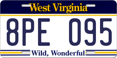 WV license plate 8PE095