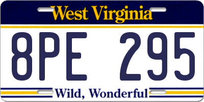 WV license plate 8PE295