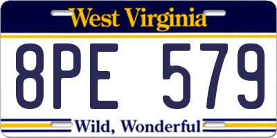 WV license plate 8PE579