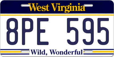 WV license plate 8PE595