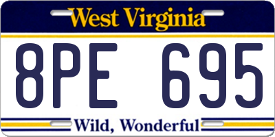 WV license plate 8PE695