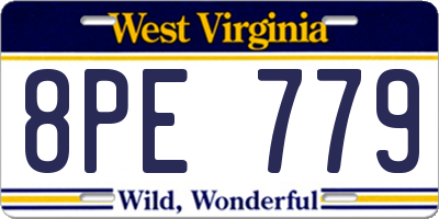 WV license plate 8PE779