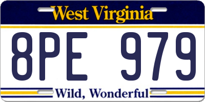 WV license plate 8PE979