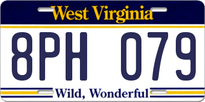 WV license plate 8PH079
