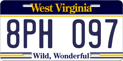 WV license plate 8PH097