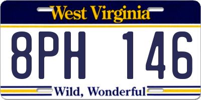 WV license plate 8PH146