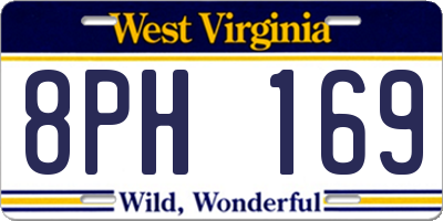 WV license plate 8PH169