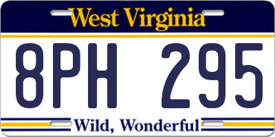WV license plate 8PH295