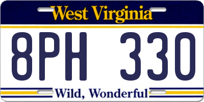 WV license plate 8PH330