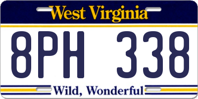 WV license plate 8PH338
