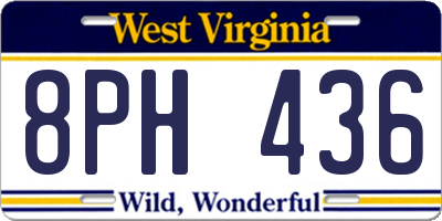 WV license plate 8PH436
