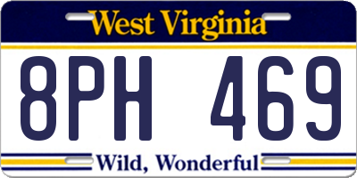 WV license plate 8PH469