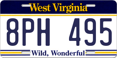 WV license plate 8PH495