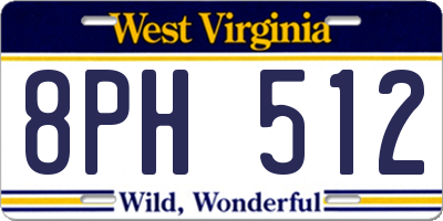 WV license plate 8PH512
