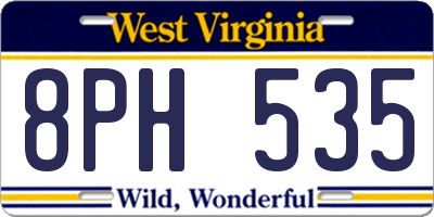 WV license plate 8PH535