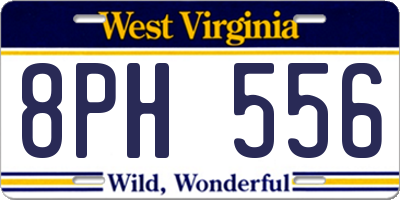 WV license plate 8PH556