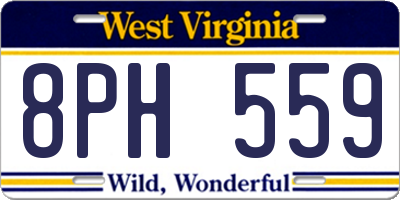 WV license plate 8PH559