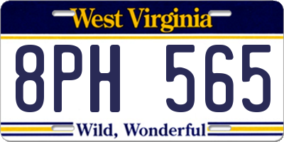 WV license plate 8PH565