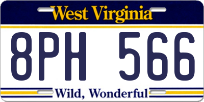 WV license plate 8PH566