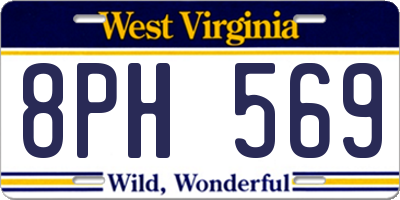 WV license plate 8PH569