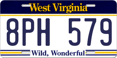 WV license plate 8PH579