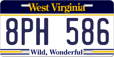WV license plate 8PH586
