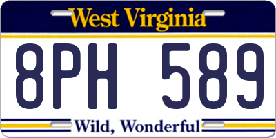 WV license plate 8PH589